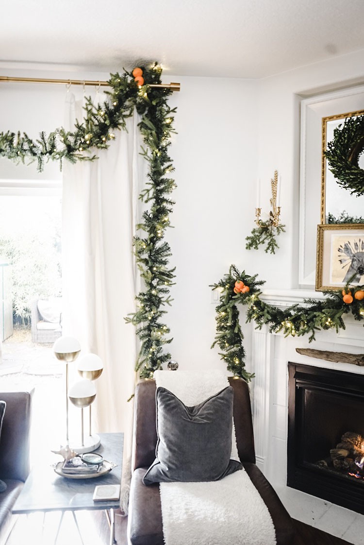 With products from The Home Depot, Nichol Naranjo styled her living area to embody classic Christmas with a modern twist. 