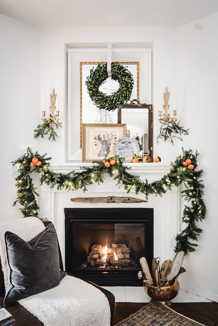 With products from The Home Depot, Nichol Naranjo styled her living area to embody classic Christmas with a modern twist. 