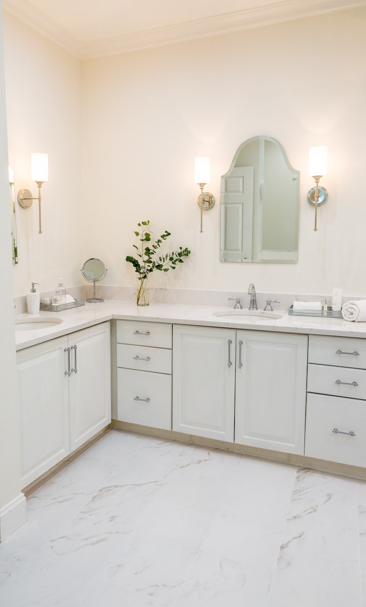 Janet Coon of Shabby Fufu finds the perfect, budget-friendly solution to a complete master bathroom makeover at The Home Depot.