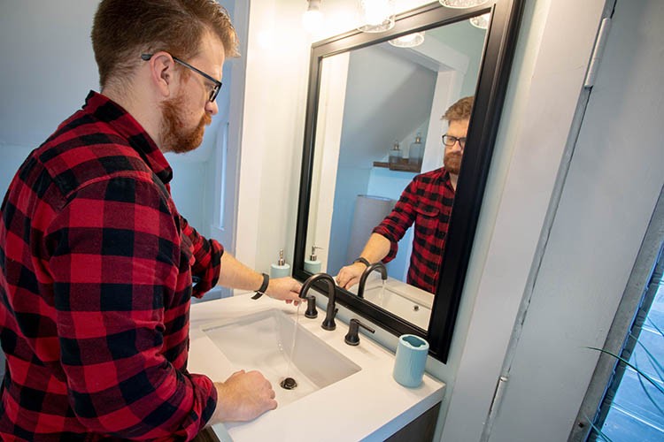 Rick LaFaver of Wood Work Life gave his mother in law a house warming gift of a lifetime by completing a gorgeous bathroom remodel in her new home.