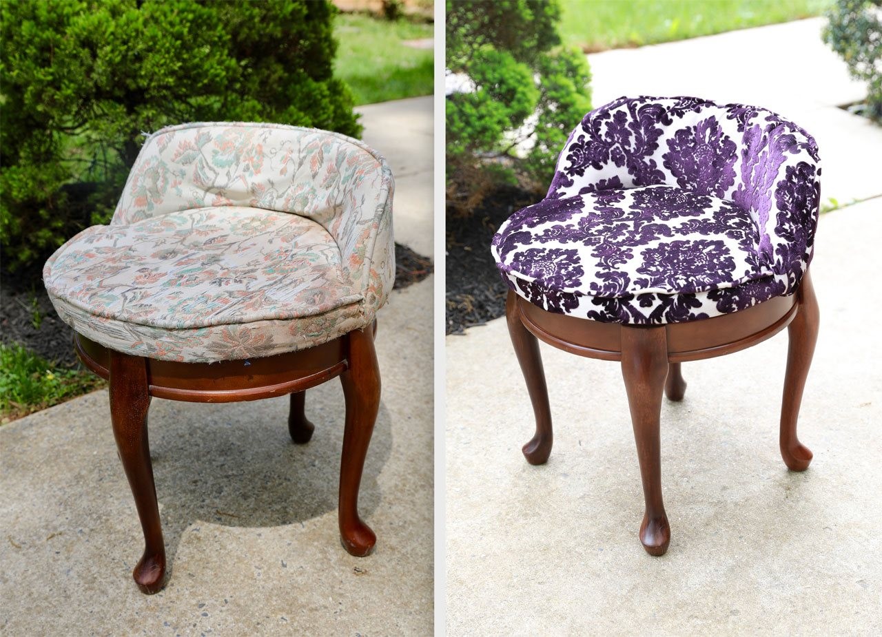 DIY before and after: A step-by-step thrifted vintage chair upholstery makeover