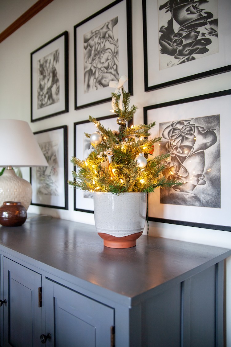 Fresh Faux Greenery and Classic Christmas Decor