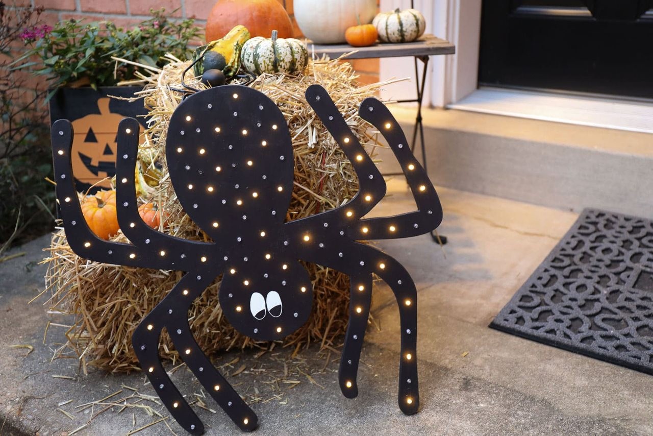 Spooky Season Is Here! How To Brighten Up Your Space With This DIY Light-Up Spider